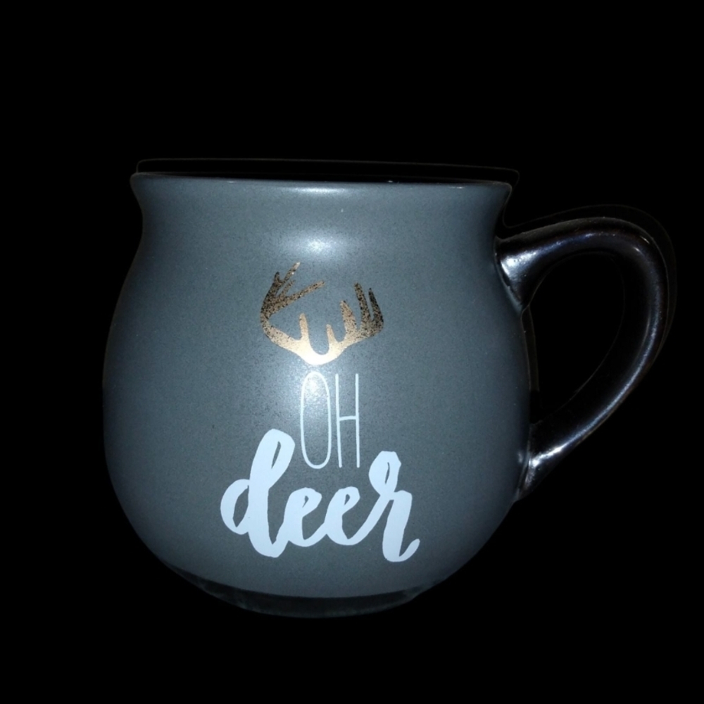 Threshold Gray and Gold 'Oh Deer' Mug